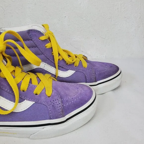 Vans X Simpsons Kid Unisex Size 2 Sk8 Hi Lisa Simpson For President Purple Shoes