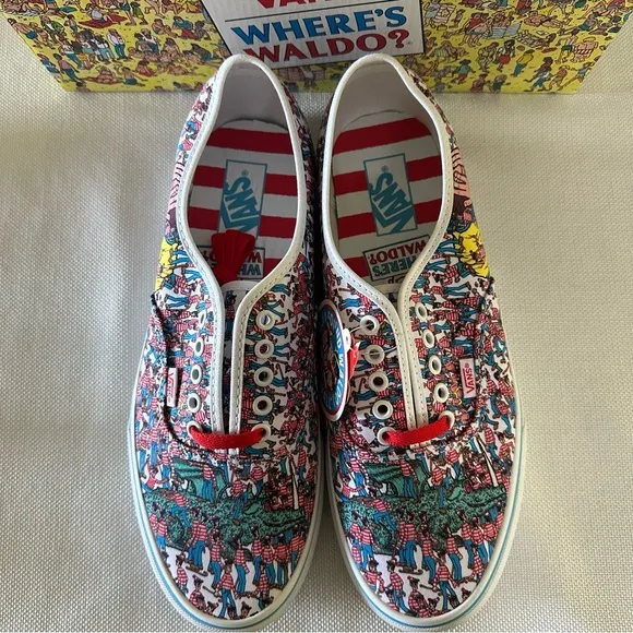 Vans x Where’s Waldo? ( Land Of Waldos ) Authentic Shoes Men’s Size 11