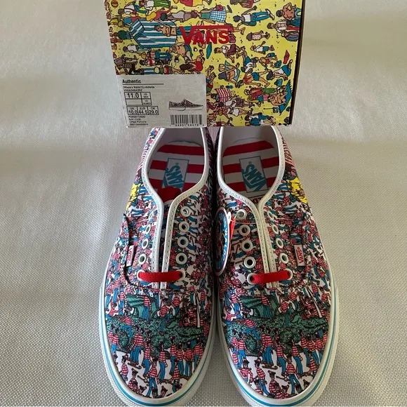 Vans x Where’s Waldo? ( Land Of Waldos ) Authentic Shoes Men’s Size 11
