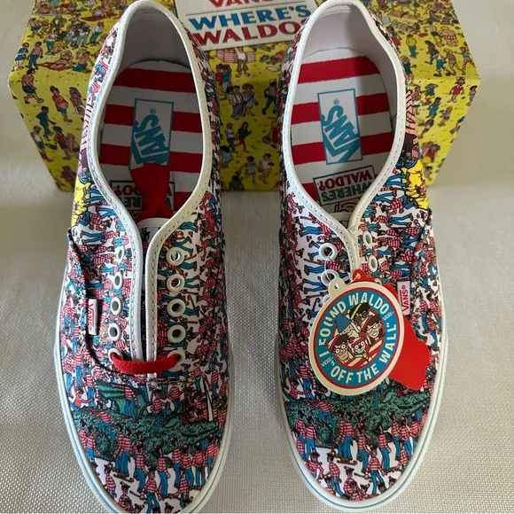 Vans x Where’s Waldo? ( Land Of Waldos ) Authentic Shoes Men’s Size 11