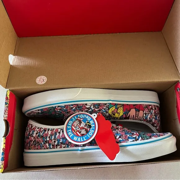 Vans x Where’s Waldo? ( Land Of Waldos ) Authentic Shoes Men’s Size 11