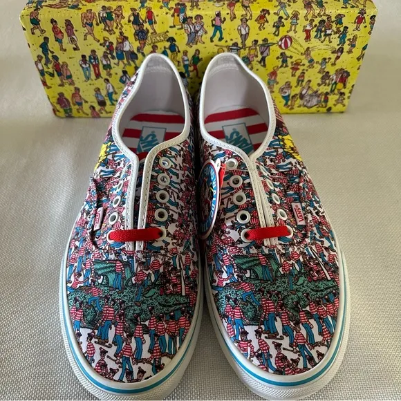 Vans x Where’s Waldo? ( Land Of Waldos ) Authentic Shoes Men’s Size 11