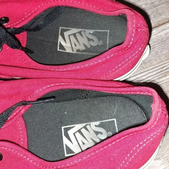 Vans red unisex sneakers shoes M 9.5 W 11