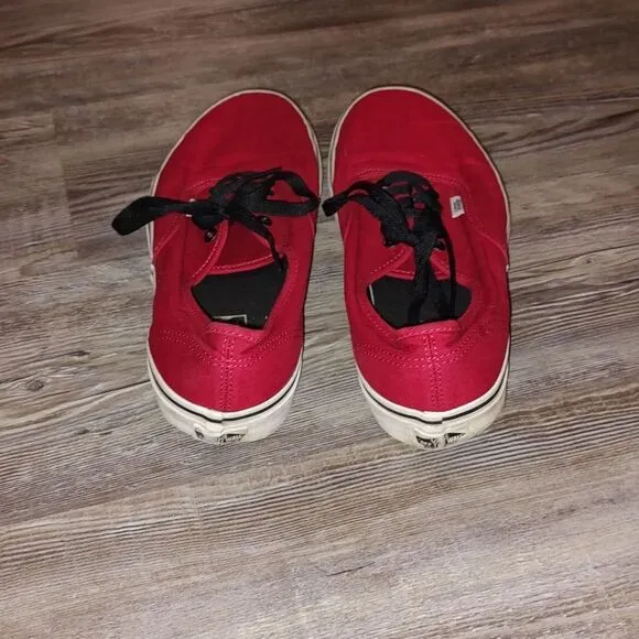 Vans red unisex sneakers shoes M 9.5 W 11