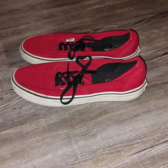 Vans red unisex sneakers shoes M 9.5 W 11