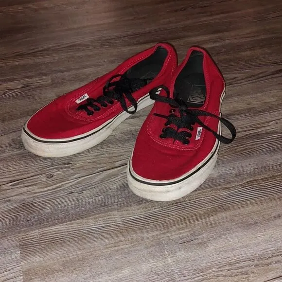 Vans red unisex sneakers shoes M 9.5 W 11