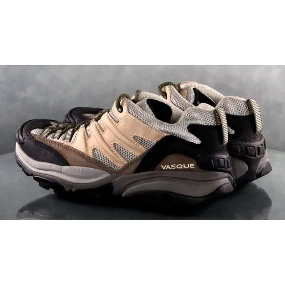 Vasque Stealth Men's Trail Hiking Shoes  Size 8 Tan Black Beige 7374