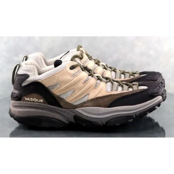 Vasque Stealth Men's Trail Hiking Shoes  Size 8 Tan Black Beige 7374