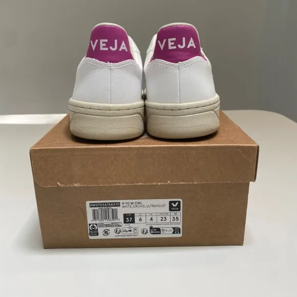 Veja V-10 CWL Sneaker White/Orchid/Ultraviolet 37EU/6US, 38EU/7US, 39EU/8US NIB