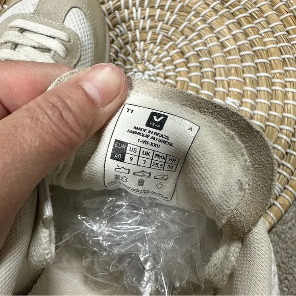 Veja Women’s Rio Branco Alveomesh White Pierre Natural Shoes Sneakers Size 9