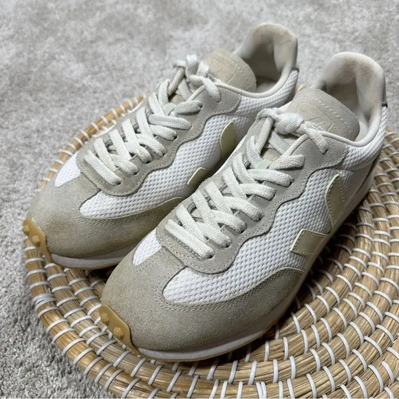 Veja Women’s Rio Branco Alveomesh White Pierre Natural Shoes Sneakers Size 9