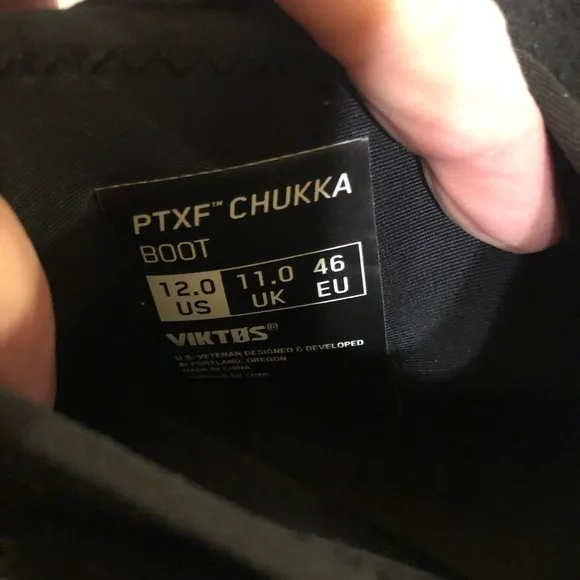Viktos PTXF Chukka Combat Shoes Black Men’s Size 12
