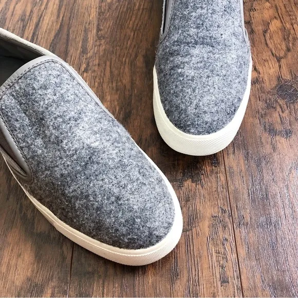 Vince • Banler Flannel Skate Sneaker grey flatform platform slip on suede