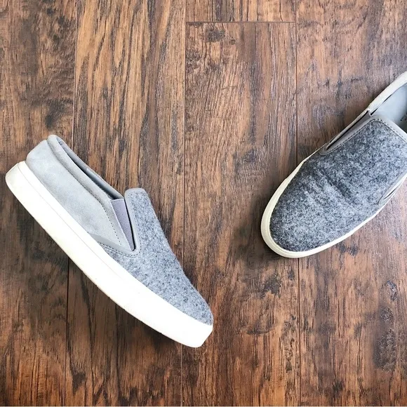 Vince • Banler Flannel Skate Sneaker grey flatform platform slip on suede