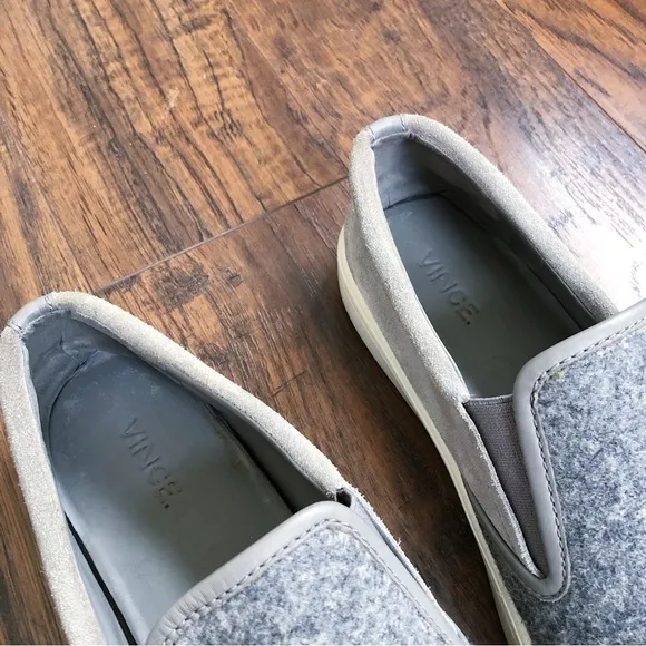 Vince • Banler Flannel Skate Sneaker grey flatform platform slip on suede