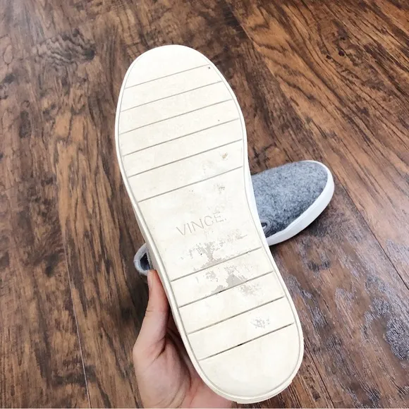 Vince • Banler Flannel Skate Sneaker grey flatform platform slip on suede