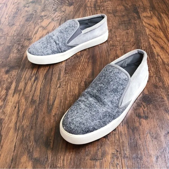 Vince • Banler Flannel Skate Sneaker grey flatform platform slip on suede