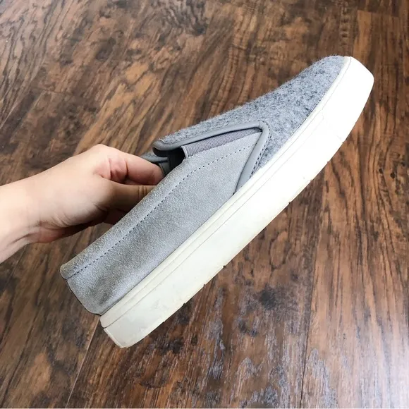 Vince • Banler Flannel Skate Sneaker grey flatform platform slip on suede