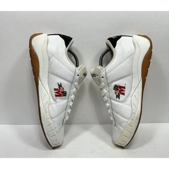 Vintage 90s University Of Maryland Customatix Shoes Men’s Size 9 White Leather