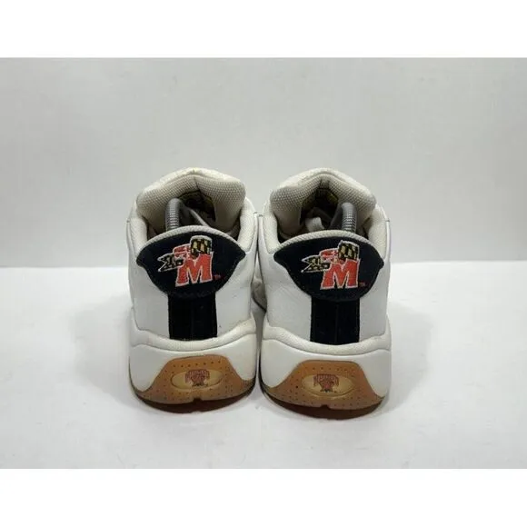 Vintage 90s University Of Maryland Customatix Shoes Men’s Size 9 White Leather