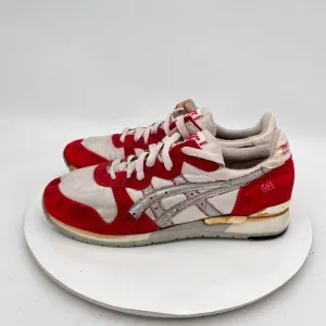 Vintage Asics Gel Men Size 8 GN62 Red White Silver Tennis Shoes Made in Korea
