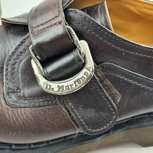 Vintage Dr. Martens 8314 Monk Strap Platform Shoes Mens UK 9 US 10 Brown England