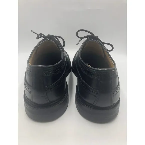 Vintage Florsheim Imperial Men's Black Leather Wing Tip Dress Shoes 9.5D