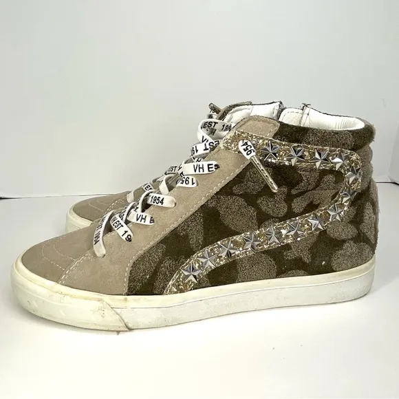 Vintage Havana Women’s Eastbourne Leather Camo Multi Low-Top Sneakers Size 6
