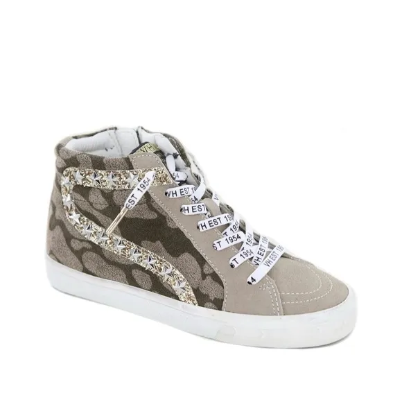 Vintage Havana Women’s Eastbourne Leather Camo Multi Low-Top Sneakers Size 6