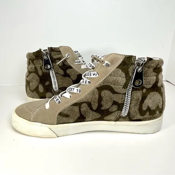 Vintage Havana Women’s Eastbourne Leather Camo Multi Low-Top Sneakers Size 6
