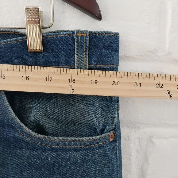 Vintage Levis Jeans Men 42X32, Actual 40X30 517 Blue Bootcut Orange Tab USA Made