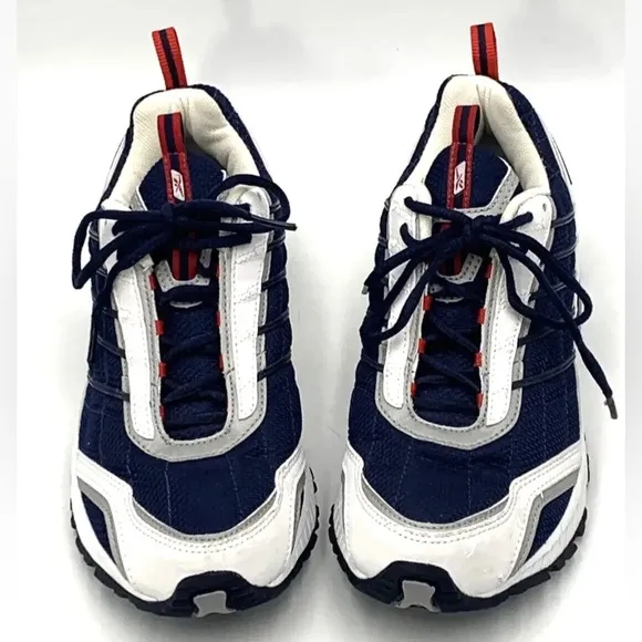 Vintage Rare Reebok Catalon 1999 Men Running Shoes Size 6 White RBK Navy Silver