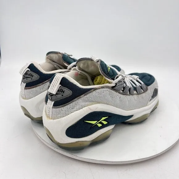 Vintage Reebok DMX Run Men Size 8.5 Silver Ultramarine White Neon Green Shoes