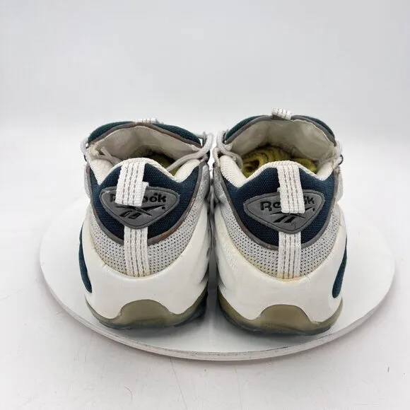 Vintage Reebok DMX Run Men Size 8.5 Silver Ultramarine White Neon Green Shoes