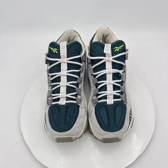 Vintage Reebok DMX Run Men Size 8.5 Silver Ultramarine White Neon Green Shoes