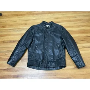 Vintage Sears The Leather Shop Moto Jacket Men’s 42 Black Zip