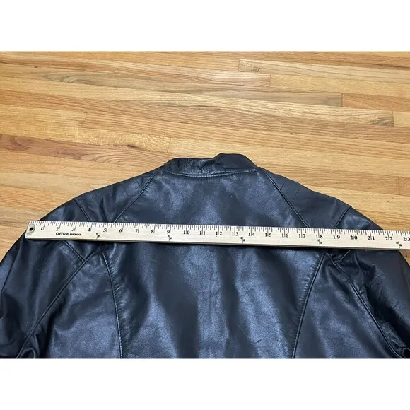 Vintage Sears The Leather Shop Moto Jacket Men’s 42 Black Zip