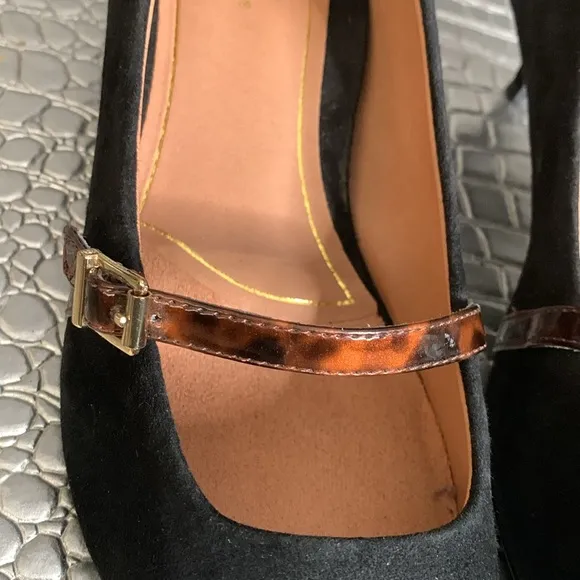 Vionic Minnie Tortoise Black size 9 Mary Jane Kitten Heels women’s shoes