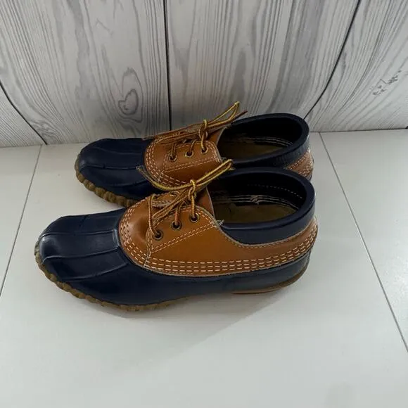 VTG. LL BEAN Women’s Sz 10/Men’s Size 8 Rubber Gum Shoes Made USA Brown Blue