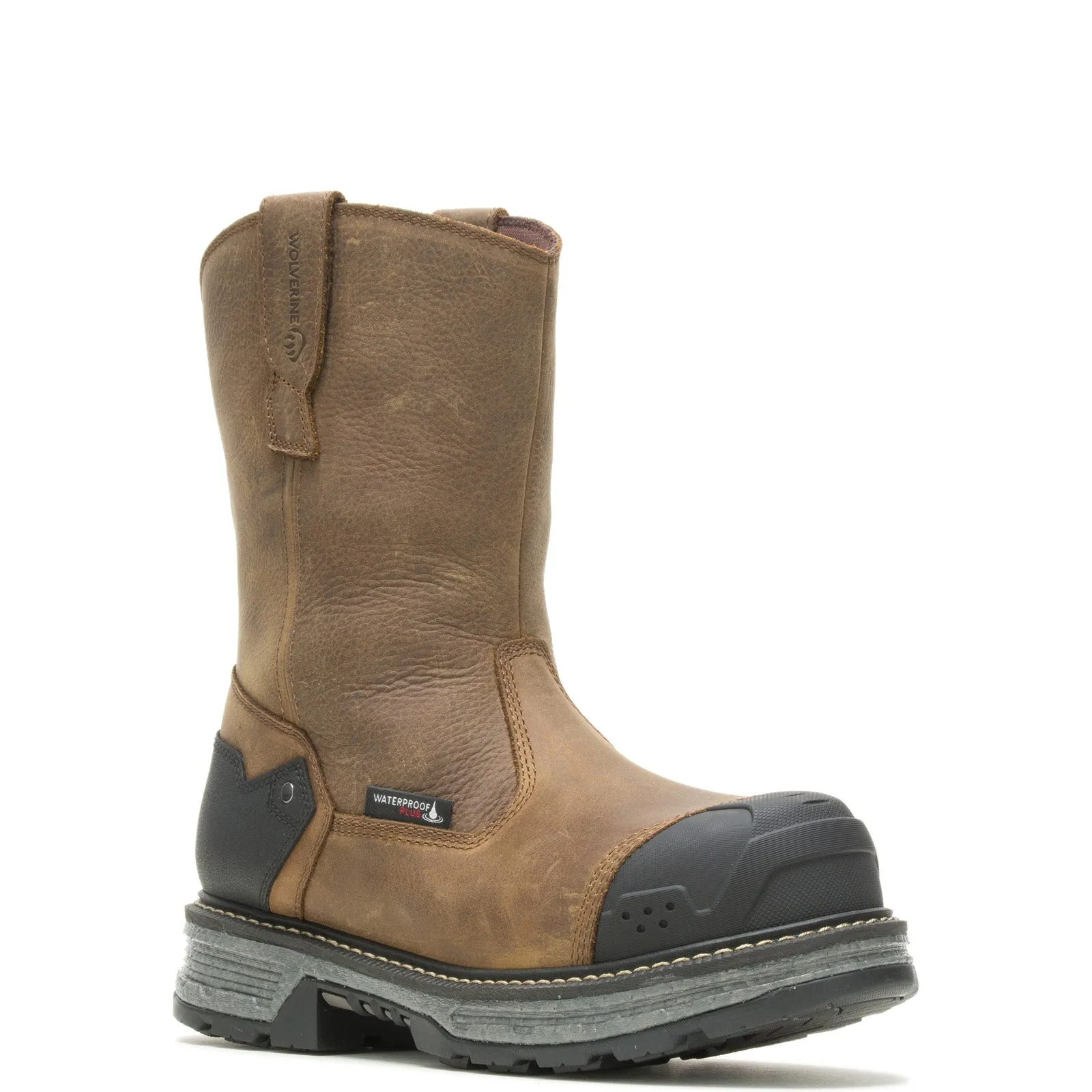 Wolverine Hellcat Heavy Duty UltraSpring DuraShocks WP CM 10" Mens Brown Boots
