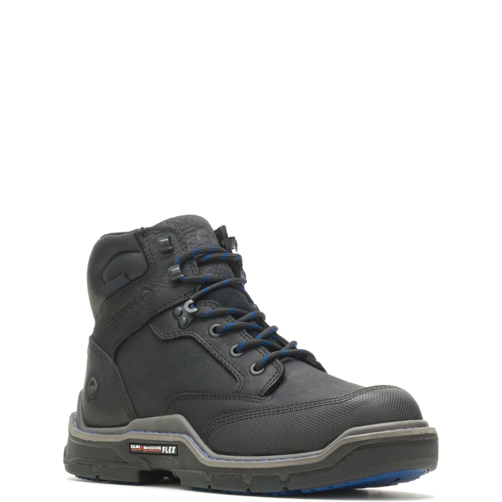Wolverine Raider Durashocks Heavy Duty CarbonMax 6" Mens Black Wide Work Boots