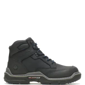 Wolverine Raider Durashocks Heavy Duty CarbonMax 6" Mens Black Wide Work Boots