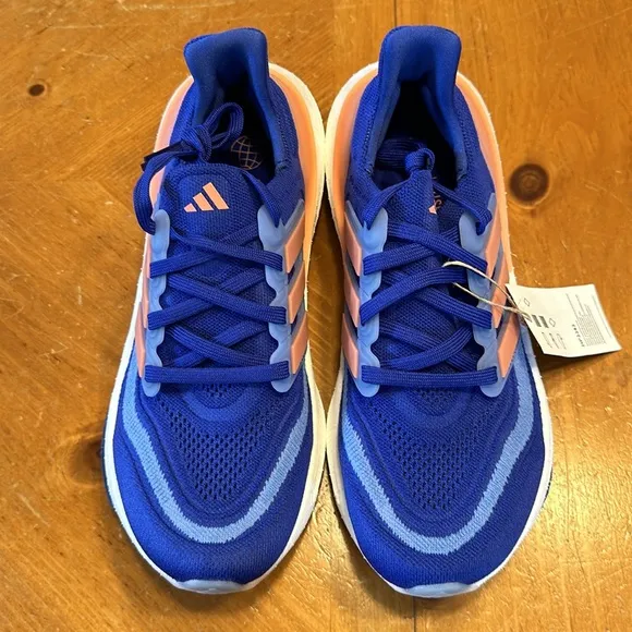 Women’s Adidas UltraBoost Light Running Shoes 'Lucid Blue / Coral' HP3343 Sz 7.5
