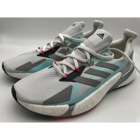 Women's adidas X9000L4 BOOST Running Shoes Crystal White/Silver FW8405 Sz 9.5🛒