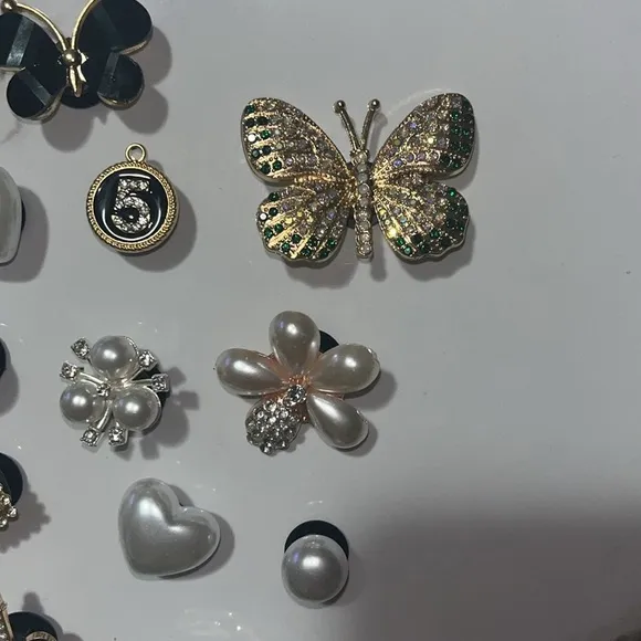 Women’s Fashion Bling Charms For Crocs or Shoes like them, 15 pcs