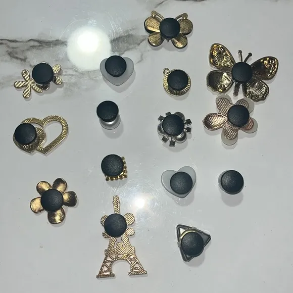 Women’s Fashion Bling Charms For Crocs or Shoes like them, 15 pcs