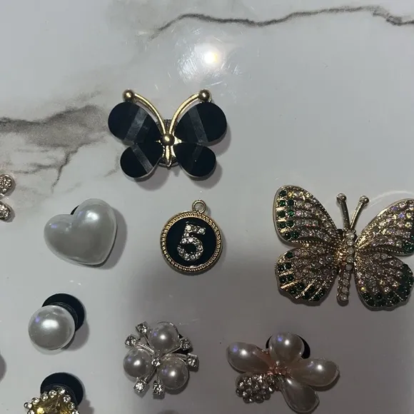 Women’s Fashion Bling Charms For Crocs or Shoes like them, 15 pcs