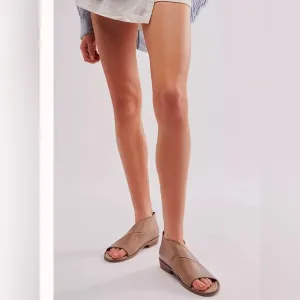 Women’s Free People Tan Leather Mont Blanc Sandals Size 37 US 6.5