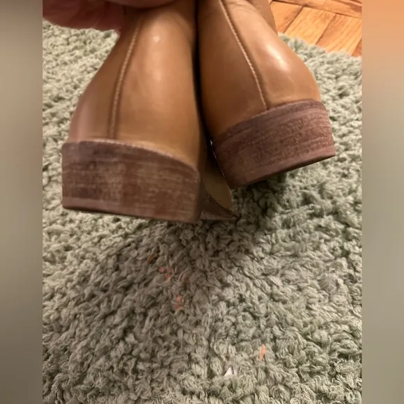 Women’s Free People Tan Leather Mont Blanc Sandals Size 37 US 6.5