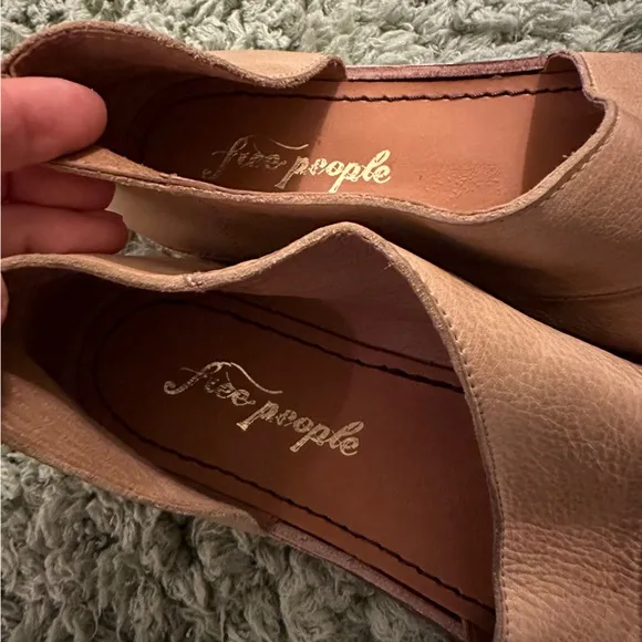 Women’s Free People Tan Leather Mont Blanc Sandals Size 37 US 6.5